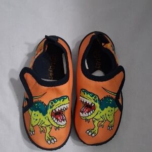 Orange Dinosaur Kids Slippers